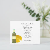 Invitation Carte Postale Vin et fromage (Debout devant)