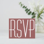 Invitation Carte Postale Vin rustique et blanc RSVP (Debout devant)