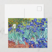 Invitation Carte Postale Vincent Van Gogh peignant les Iris (Devant / Derrière)