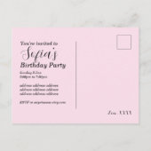 Invitation Carte Postale Vinyl Record, floral, Oldies Rustique, musique fém (Dos)