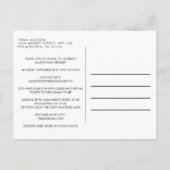 Invitation Carte Postale Virtual Oh Baby rose bébé pieds Baby shower fille (Dos)