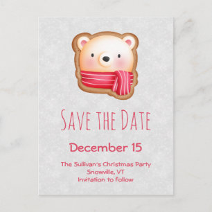 Invitation Carte Postale Visage de l'ours mignon avec des joues roses Enreg