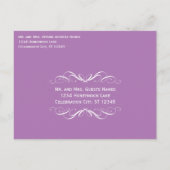 Invitation Carte Postale Voiture classique n'importe quelle couleur violet (Dos)