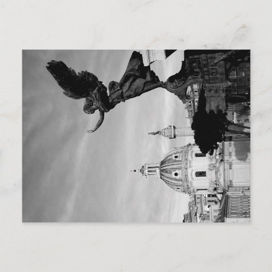 Invitation Carte Postale Vol vers Rome (Devant)