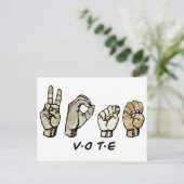 Invitation Carte Postale Vote ASL (Debout devant)