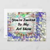 Invitation Carte Postale Vous&apos ; êtes invité à mon exposition d'art (Devant / Derrière)