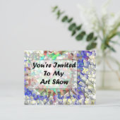 Invitation Carte Postale Vous&apos ; êtes invité à mon exposition d'art (Debout devant)