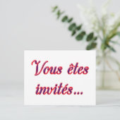Invitation Carte Postale Vous Êtes Invité (Debout devant)