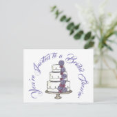 Invitation Carte Postale Vous êtes invité à la Fête des mariées de gâteau M (Debout devant)