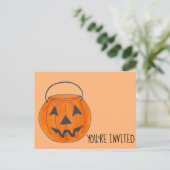 Invitation Carte Postale Vous êtes invité à la fête d'Halloween Jack o' Lan (Debout devant)