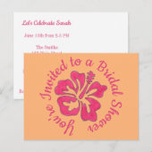 Invitation Carte Postale Vous êtes Invité à une Fête de Fiançailles Fleur d (Devant / Derrière)