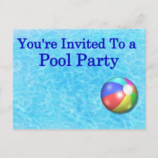 Invitation Carte Postale Vous êtes invité à une fête de pool