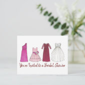 Invitation Carte Postale Vous êtes invité(e) Mariage de mariage mariée mari (Debout devant)