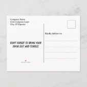 Invitation Carte Postale Vous êtes Invité, Entreprise Pique-nique Été Code  (Dos)