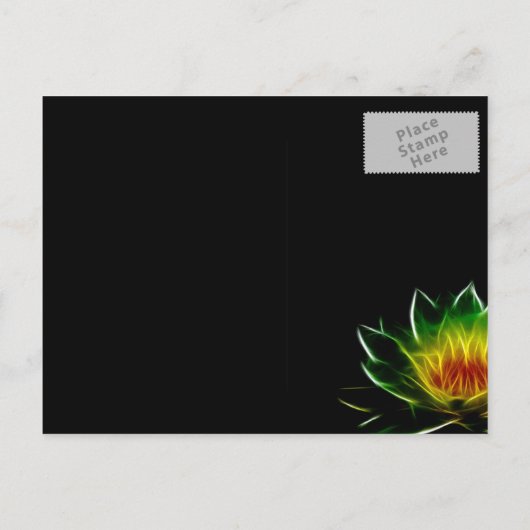 Invitation Carte Postale Vous êtes invité | Inner Light l Lotus Art Abstrai (Dos)