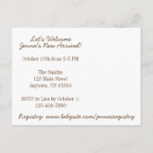 Invitation Carte Postale Vous êtes Invited Baby shower Bun au four (Dos)