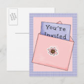 Invitation Carte Postale Vous êtes invités (Devant / Derrière)