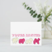 Invitation Carte Postale Vous êtes invités Fête d'anniversaire Animal Crack (Debout devant)