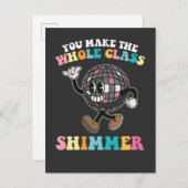 Invitation Carte Postale Vous Faites Chimmer Toute La Classe Super Retro (Devant / Derrière)