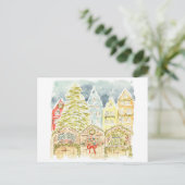 Invitation Carte Postale Voyage d'eau du marché de Noël allemand (Debout devant)