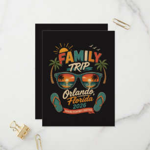 Invitation Carte Postale Voyage en famille Orlando Floride 2026