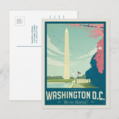 Invitation Carte Postale Washington, D.C. | Nous avons déménagé (Devant / Derrière)
