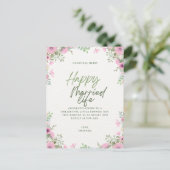 Invitation Carte Postale Wedding greeting  (Debout devant)