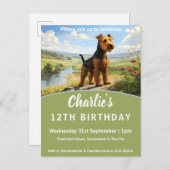 Invitation Carte Postale Welsh Terrier Sur Le Point De Vue (Devant / Derrière)