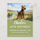 Invitation Carte Postale Welsh Terrier Sur Le Point De Vue (Devant)