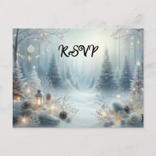 Invitation Carte Postale Whispers d'un solstice d'hiver