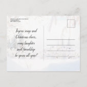 Invitation Carte Postale White Winter Wonderland Christmas Party (Dos)