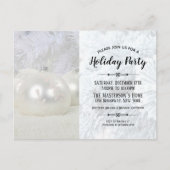 Invitation Carte Postale White Winter Wonderland Christmas Party (Devant)