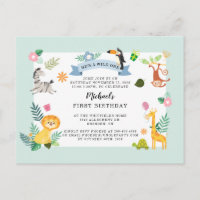 Wild One Jungle Safari animal 1er anniversaire