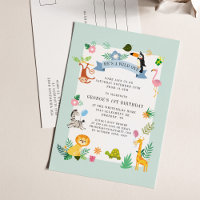 Wild One Safari Jungle Animaux 1er anniversaire