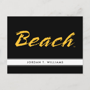 Invitation Carte Postale Wordmark Beach