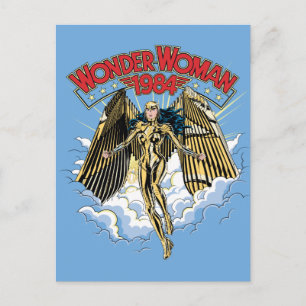 Invitation Carte Postale WW84   Rétro Comic Gold Armor Wonder Woman