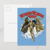 Invitation Carte Postale WW84 | Rétro Comic Gold Armor Wonder Woman (Devant / Derrière)