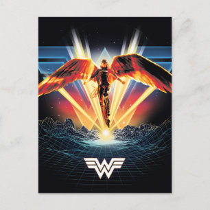 Invitation Carte Postale WW84   Retrowave Wonder Woman des années 80