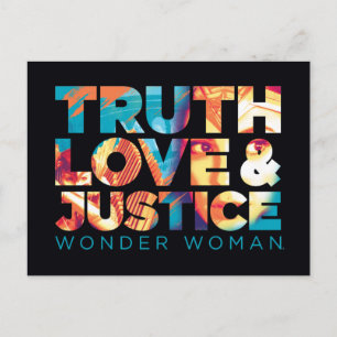 Invitation Carte Postale WW84   Truth Love & Justice Wonder Woman Cutout