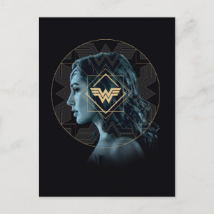 Invitation Carte Postale WW84   Wonder Woman Logo Portrait à motifs