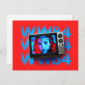 Invitation Carte Postale WW84 | Wonder Woman Retro Static TV Set (Devant / Derrière)