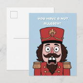Invitation Carte Postale You Have a nut Allergy? Christmas (Devant / Derrière)