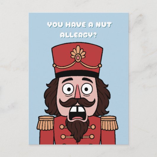 Invitation Carte Postale You Have a nut Allergy? Christmas (Devant)