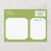 Invitation Carte Postale Zoo Animaux sur Jacquard coloré (Dos)