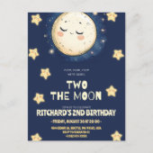Invitation Carte Postale Zoom sur la Lune (Devant)