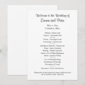 Invitation Carte/Programme de mariage simple recto télécharge (Devant / Derrière)