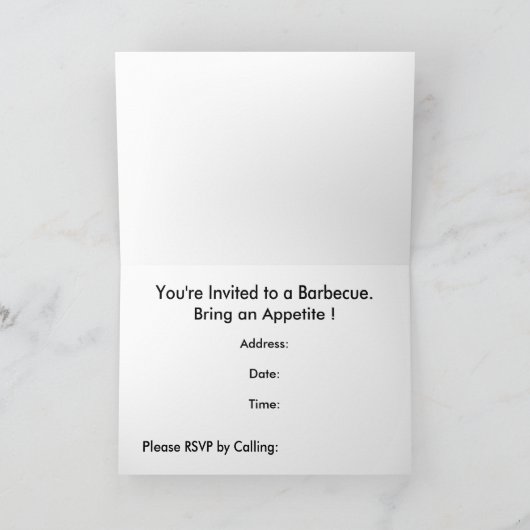 Invitation Carte, RIBS (Intérieur)