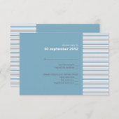 Invitation Carte RSVP Amara Stripe Cornflower (Devant / Derrière)