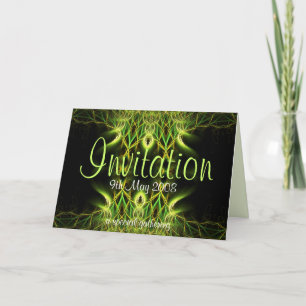 Invitation Carte verte fractale