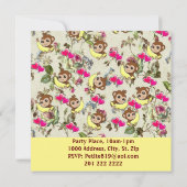 Invitation Cartes Ballons Anniversaire Singe (Dos)